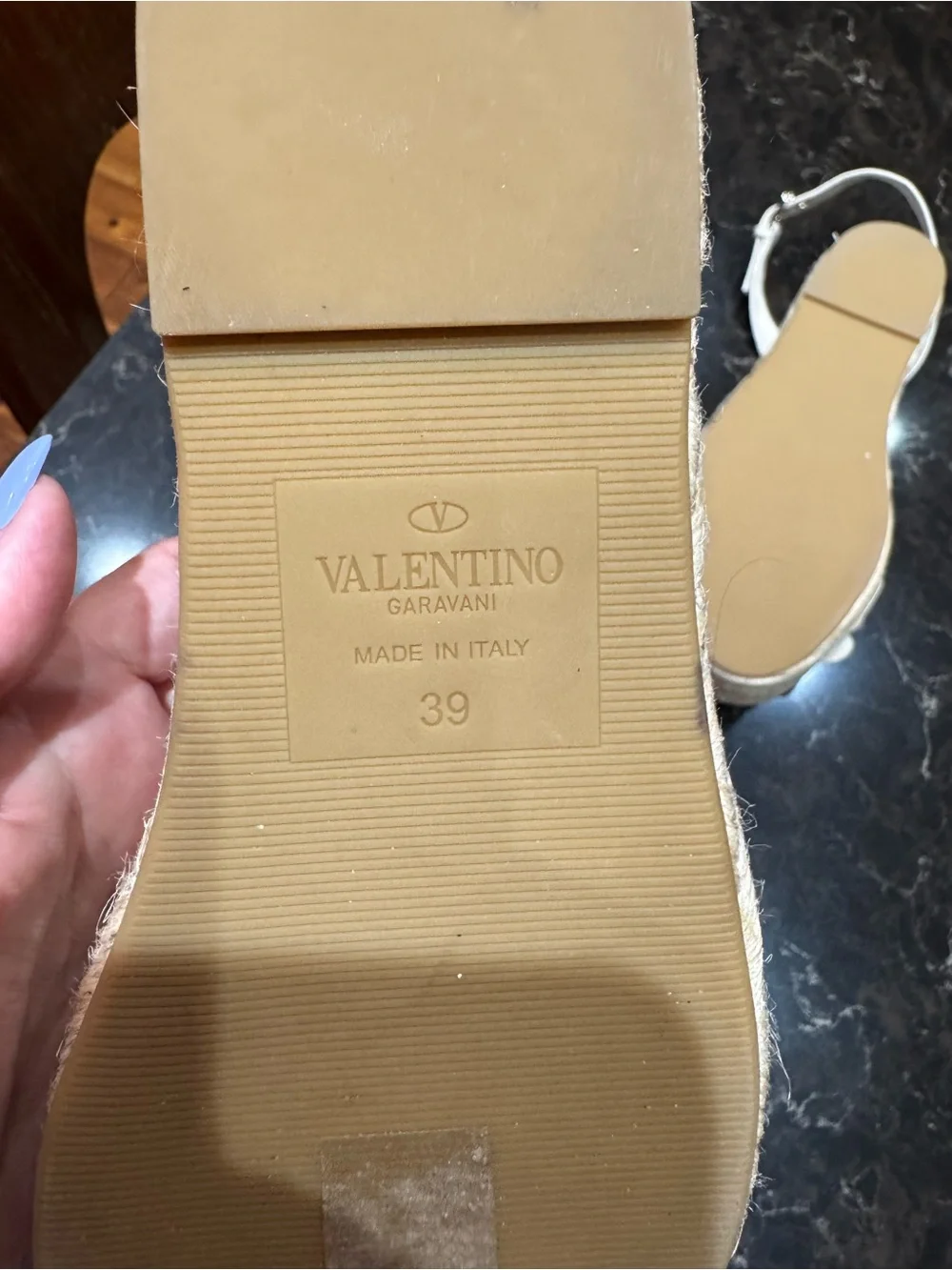 Valentino Garavani Kids Cream Flower Appliqué Sandals